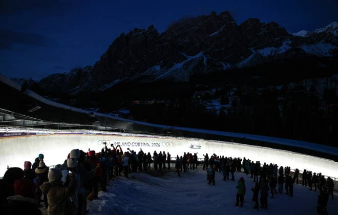 ITALY - FEBRUARY 8, 2026: Seiya Kobayashi of Japan competes in Run 3 of the men s singles luge event at Cortina Sliding Centre in Cortina dâ€™Ampezzo during the 2026 Winter Olympic Games, Olympische Spiele, Olympia, OS Peter Kovalev TASS  88394673