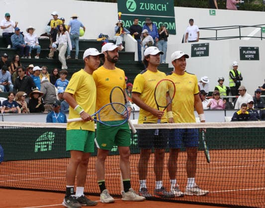 DAVIS CUP DOUBLES ECUADOR VS AUSTRALIA Quito, Sunday, February 8, 2026 Davis Cup, first qualifying round between Ecuador vs Australia, at the Quito Tenis Golf Club Doubles Diego Hidalgo and Gonzalo Escobar ECU VS Jordan Thompson and Rinky Hijikata AUS Photos API Rolando Enriquez Quito Pichincha Ecuador Copyright: xROLANDOxENRIQUEZx