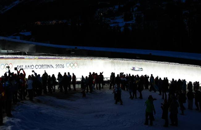 ITALY - FEBRUARY 8, 2026: Seiya Kobayashi of Japan competes in Run 3 of the men s singles luge event at Cortina Sliding Centre in Cortina dâ€™Ampezzo during the 2026 Winter Olympic Games, Olympische Spiele, Olympia, OS Peter Kovalev TASS  88395388