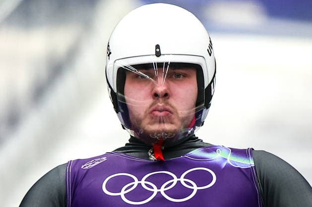 ITALY - FEBRUARY 8, 2026: AIN athlete Pavel Repilov from Russia competes in Run 3 of the men s singles luge event at Cortina Sliding Centre in Cortina dâ€™Ampezzo during the 2026 Winter Olympic Games, Olympische Spiele, Olympia, OS Peter Kovalev TASS  88395390