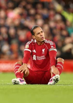 Virgil van Dijk of Liverpool reacts Liverpool v Manchester City, Premier League, Football, Anfield, Liverpool, UK - 08 Feb 2026Liverpool Anfield United Kingdom EDITORIAL USE ONLY No use with unauthorised audio, video, data, fixture lists, club league logos or live services. Online in-match use limited to 120 images, no video emulation. No use in betting, games or single club league player publications. Copyright: xRyanxBrowne Shutterstockx 16524446ar