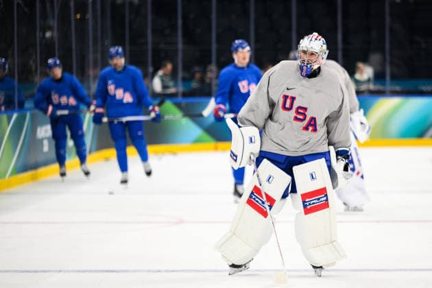 260208 Jeremy Swayman of USA at an Ice hockey, Eishockey practice session during day 2 of the 2026 Winter Olympics on February 8, 2026 in Milan. Photo: Carl Sandin BILDBYRAN kod CS CS0859 ishockey ice hockey Olympic Games, Olympische Spiele, Olympia, OS olympics winter olympics os ol olympiska spel vinter-os olympiske leker milano cortina 2026 milan cortina 2026 milano cortina 2026 olympic games milano cortina 2026 winter olympic games milano cortina-os milano cortina-ol vinter-ol 2 bbeng usa *** 260208 Jeremy Swayman of USA at an ice hockey practice session during day 2 of the 2026 Winter Olympics on February 8, 2026 in Milan Photo Carl Sandin BILDBYRAN kod CS CS0859 ishockey ice hockey olympic games olympics winter olympics os ol olympiska spel vinter os olympiske leker milano cortina 2026 milan cortina 2026 milano cortina 2026 olympic games milano cortina 2026 winter olympic games milano cortina os milano cortina ol vinter ol 2 bbeng usa  Copyright: CARLxSANDIN BB260208CS103