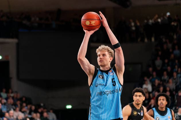 Zsombor Maronka Veolia Towers Hamburg, 05 on free throw, GER, Veolia Towers Hamburg vs Basketball Loewen Braunschweig, Basketball, Bundesliga, Matchday 19, Season 2025 2026, 08 02 2026 GER, Veolia Towers Hamburg vs Basketball Loewen Braunschweig, Basketball, Bundesliga, Matchday 19, Season 2025 2026, 08 02 2026 Hamburg Copyright: xEibner-Pressefoto MaxxVincenx EP_MVN