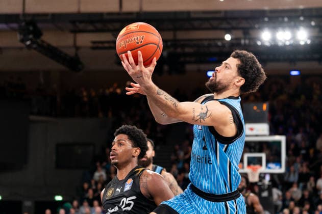 Devon Daniels Veolia Towers Hamburg, 21 at basketball, GER, Veolia Towers Hamburg vs Basketball Loewen Braunschweig, Basketball, Bundesliga, Matchday 19, Season 2025 2026, 08 02 2026 GER, Veolia Towers Hamburg vs Basketball Loewen Braunschweig, Basketball, Bundesliga, Matchday 19, Season 2025 2026, 08 02 2026 Hamburg Copyright: xEibner-Pressefoto MaxxVincenx EP_MVN