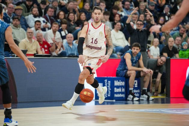 Basketball easyCredit BBL, Matchday 19, MLP Academics Heidelberg FC Bayern Munich Basketball on 08 02 2026 in Heidelberg SNP Dome , Germany, Season 2025 2026 Stefan Jovic 16, FCB in focus Heidelberg SNP Dome Germany Copyright: xChristophxKinzingerx