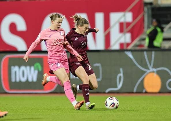 08 02 2026 Soccer Season 2025 2026 1 Women Soccer Bundesliga 17 Matchday 1 FC Nürnberg FCN Club TSG 1899 Hoffenheim Sportfoto Zink DaMa xdaxmax Laura Gloning 20, TSG Hoffenheim Nastassja Lein 24, 1 FC Nürnberg FCN