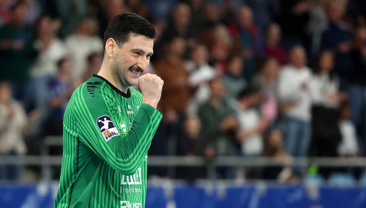08 02 2026, Germany, Bietigheim Handball SG BBM Bietigheim vs HC Elbflorenz 2006, Martin Tomovski BBM is looking forward to