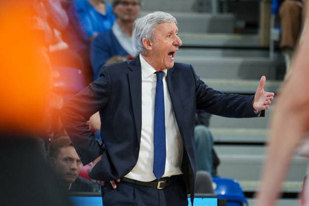 Basketball easyCredit BBL, Matchday 19, MLP Academics Heidelberg FC Bayern Munich Basketball on 08 02 2026 in Heidelberg SNP Dome , Germany, Season 2025 2026 Svetislav Pesic Headcoach, FCB in focus Heidelberg SNP Dome Germany Copyright: xChristophxKinzingerx