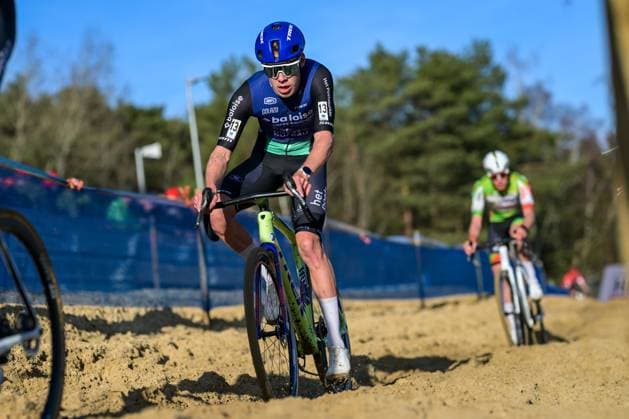 Dutch Pim Ronhaar pictured in action during the men s elite race of the Krawatencross cyclocross in Lille, the seventh stage (out of 8) in the X2O Badkamers Trofee competition, on Sunday 08 February 2026. DAVIDxPINTENS  x161976258x
