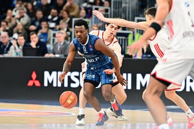Scene with Justinian Jessup 10 FC Bayern Basketball and 00 MLP Academics Heidelberg in action easyCredit BBL MLP Academics Heidelberg - FC Bayern Munich Basketball 08 02 2026 Copyright: xMichaelxGelhardtx