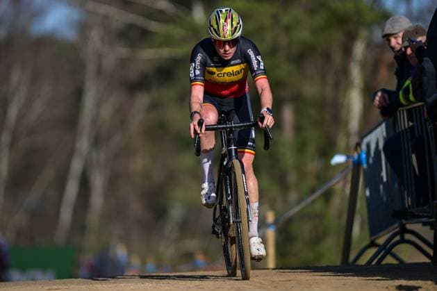 Belgian Marion Norbert Riberolle pictured in action during the women s Elite race of the Krawatencross cyclocross in Lille, the seventh stage (out of 8) in the X2O Badkamers Trofee competition, on Sunday 08 February 2026. DAVIDxPINTENS  x161981152x