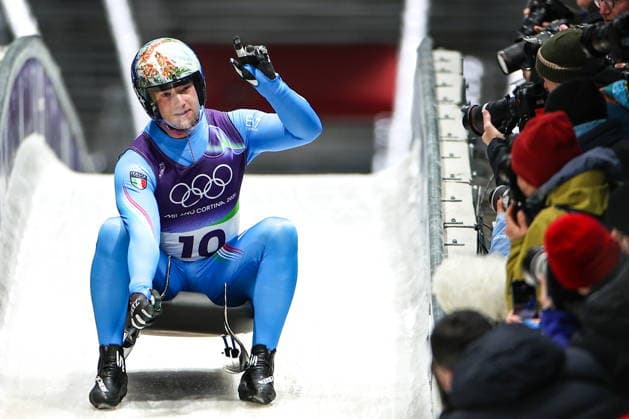 ITALY - FEBRUARY 8, 2026: Leon Felderer of Italy competes in Run 4 of the men s singles luge event at Cortina Sliding Centre in Cortina dâ€™Ampezzo during the 2026 Winter Olympic Games, Olympische Spiele, Olympia, OS Peter Kovalev TASS  88399125