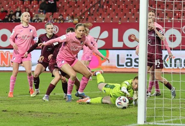 08 02 2026 Soccer Season 2025 2026 1 Women Soccer Bundesliga 17 Matchday 1 FC Nürnberg FCN Club TSG 1899 Hoffenheim Sportfoto Zink DaMa xdaxmax Laura Johanna Dick 1, TSG Hoffenheim saves goal shot from Aneta Polaskova 26, 1 FC Nürnberg FCN