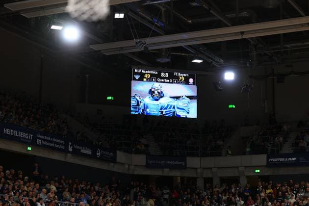 Stadium scene at the match between FC Bayern Basketball and MLP Academics Heidelberg in the SNP Dome Heidelberg easyCredit BBL MLP Academics Heidelberg - FC Bayern Munich Basketball 08 02 2026 Copyright: xMichaelxGelhardtx