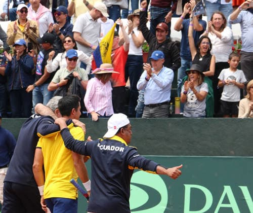 DAVIS CUP DOUBLES ECUADOR VS AUSTRALIA Quito, Sunday, February 8, 2026 Davis Cup, first qualifying round between Ecuador vs Australia, at the Quito Tenis Golf Club Doubles Diego Hidalgo and Gonzalo Escobar ECU VS Jordan Thompson and Rinky Hijikata AUS Photos API Rolando Enriquez Quito Pichincha Ecuador Copyright: xROLANDOxENRIQUEZx