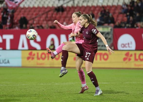 08 02 2026 Soccer Season 2025 2026 1 Women Soccer Bundesliga 17 Matchday 1 FC Nuremberg FCN Club TSG 1899 Hoffenheim Sportfoto Zink DaMa xdaxmax Valesca Ampoorter 18, TSG Hoffenheim Beatrix Fördös Foerdoes 27, 1 FC Nuremberg FCN