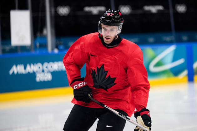 260208 Connor McDavid of Canada at an Ice hockey, Eishockey practice session during day 2 of the 2026 Winter Olympics on February 8, 2026 in Milan. Photo: Carl Sandin BILDBYRAN kod CS CS0860 ishockey ice hockey Olympic Games, Olympische Spiele, Olympia, OS olympics winter olympics os ol olympiska spel vinter-os olympiske leker milano cortina 2026 milan cortina 2026 milano cortina 2026 olympic games milano cortina 2026 winter olympic games milano cortina-os milano cortina-ol vinter-ol 2 bbeng *** 260208 Connor McDavid of Canada at an ice hockey practice session during day 2 of the 2026 Winter Olympics on February 8, 2026 in Milan Photo Carl Sandin BILDBYRAN code CS CS0860 ice hockey olympic games olympics winter olympics os ol olympiska spel vinter os olympiske leker milano cortina 2026 milan cortina 2026 milano cortina 2026 olympic games milano cortina 2026 winter olympic games milano cortina os milano cortina ol vinter ol 2 bbeng  Copyright: CARLxSANDIN BB260208CS153