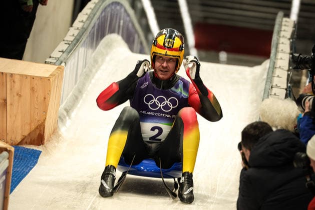 Felix Loch (GER) during the Olympic Winter games, Winterspiele,Spiele, Summer games Milano-Cortina 2026, Luge Men s Singles Final on February 08, 2026 at Cortina Sliding Center in Cortina d Ampezzo, Italy  Copyright: xLucianoxMariaxBisi IPAxSportx xipa-agency.netx xx IPA_71144386 IPA_Agency_IPA71144386