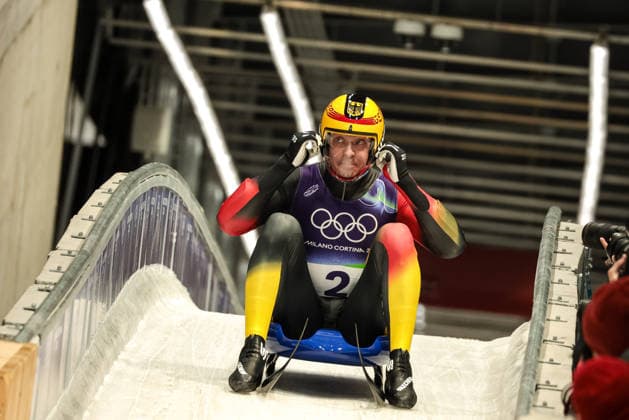 Felix Loch (GER) during the Olympic Winter games, Winterspiele,Spiele, Summer games Milano-Cortina 2026, Luge Men s Singles Final on February 08, 2026 at Cortina Sliding Center in Cortina d Ampezzo, Italy  Copyright: xLucianoxMariaxBisi IPAxSportx xipa-agency.netx xx IPA_71144338 IPA_Agency_IPA71144338