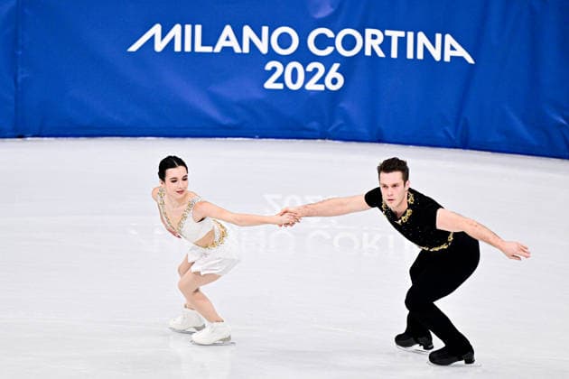 Lia PEREIRA & Trennt MICHAUD (CAN), during Team Event - Pair Skating Free Skating, at the Olympic Winter games, Winterspiele,Spiele, Summer games Milano Cortina 2026, at Milano Ice Skating Arena, on February 8, 2026 in Milan, Italy. Noxthirdxpartyxsales  aflo_318986488