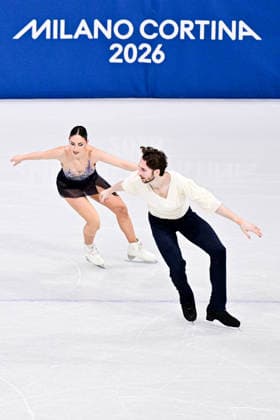 Sara CONTI & Niccolo MACII (ITA), during Team Event - Pair Skating Free Skating, at the Olympic Winter games, Winterspiele,Spiele, Summer games Milano Cortina 2026, at Milano Ice Skating Arena, on February 8, 2026 in Milan, Italy. Noxthirdxpartyxsales  aflo_318987872