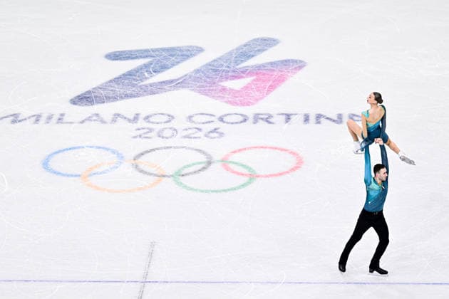 Anastasiia METELKINA & Luka BERULAVA (GEO), during Team Event - Pair Skating Free Skating, at the Olympic Winter games, Winterspiele,Spiele, Summer games Milano Cortina 2026, at Milano Ice Skating Arena, on February 8, 2026 in Milan, Italy. Noxthirdxpartyxsales  aflo_318988279