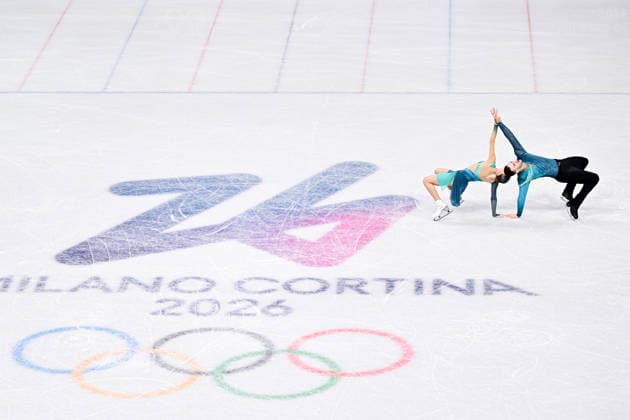 Anastasiia METELKINA & Luka BERULAVA (GEO), during Team Event - Pair Skating Free Skating, at the Olympic Winter games, Winterspiele,Spiele, Summer games Milano Cortina 2026, at Milano Ice Skating Arena, on February 8, 2026 in Milan, Italy. Noxthirdxpartyxsales  aflo_318988281