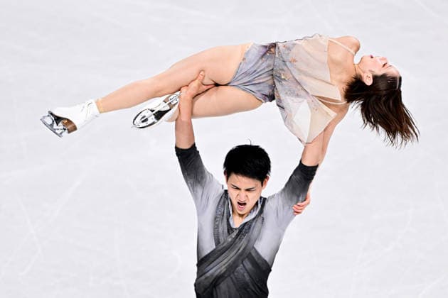 Riku MIURA & Ryuichi KIHARA (JPN), during Team Event - Pair Skating Free Skating, at the Olympic Winter games, Winterspiele,Spiele, Summer games Milano Cortina 2026, at Milano Ice Skating Arena, on February 8, 2026 in Milan, Italy. Noxthirdxpartyxsales  aflo_318991551