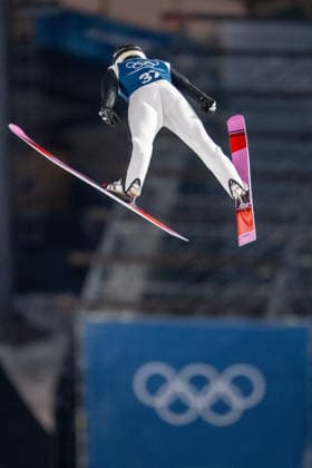 OLYMPICS - Winter Olympic Games, Olympische Spiele, Olympia, OS Milano Cortina 2026 VAL DI FIEMME,ITALY,08.FEB.26 - OLYMPICS, Ski jumping, Skispringen, Ski, nordisch - Winter Olympic Games Milano Cortina 2026, normal hill, men, training. Image shows Marius Lindvik (NOR).  GEPAxpictures xOliverxLerch