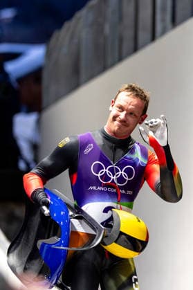 OLYMPICS - Winter Olympic Games, Olympische Spiele, Olympia, OS Milano Cortina 2026 CORTINA D AMPEZZO,ITALY,08.FEB.26 - OLYMPICS, LUGE - Winter Olympic Games Milano Cortina 2026, men, singles, run 3 and 4. Image shows Felix Loch (GER).  GEPAxpictures xMaticxKlansek