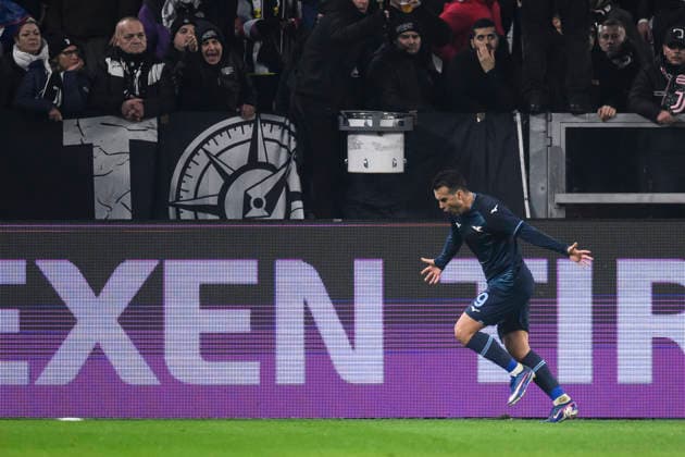 Juventus FC v SS Lazio - Serie A Pedro of SS Lazio celebrates after scoring a goal during the Serie A football match between Juventus FC and SS Lazio. Turin Italy Copyright: xNicolòxCampox