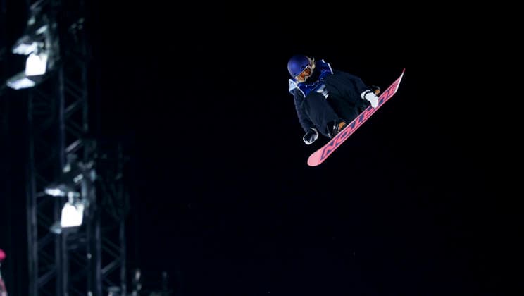 OLYMPICS - Winter Olympic Games, Olympische Spiele, Olympia, OS Milano Cortina 2026 LIVIGNO,ITALY,08.FEB.26 - OLYMPICS, SNOWBOARD - Winter Olympic Games Milano Cortina 2026, Big Air, qualification, women. Image shows Anna Gasser (AUT).  GEPAxpictures xHaraldxSteiner