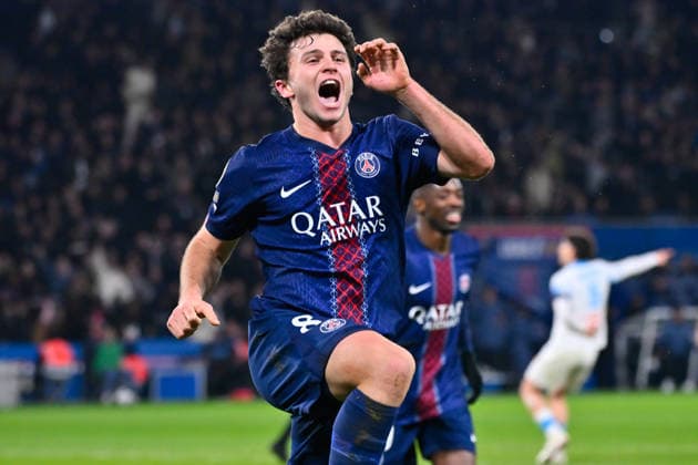 FOOTBALL : PSG vs Marseille - Ligue1 - 08 02 2026 Joao Pedro Goncalves Neves ( 87 - PSG ) celebrates after scoring during the Ligue 1 match between Paris Saint Germain and Olympique Marseille at Parc Des Princes on February 08 , 2026 in Paris, France. ( Photo by Federico Pestelini PsnewZ ) - ParisFrance  Copyright: xFedericoxPestelinix