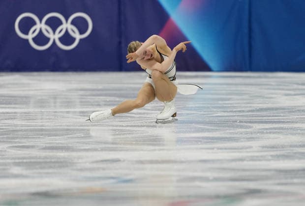 (260208) -- MILAN, Feb. 8, 2026 -- Anastasiia Gubanova of Georgia performs during the Figure skating, Eiskunstlauf team event women single skating free skating of the Milan-Cortina 2026 Olympic Winter games, Winterspiele,Spiele, Summer games in Milan, Italy, Feb. 8, 2026. ) (MICO2026)ITALY-MILAN-OLYMPIC WINTER GAMES-FIGURE SKATING TEAM EVENT-WOMEN SINGLE SKATING-FREE SKATING XuexYuge 