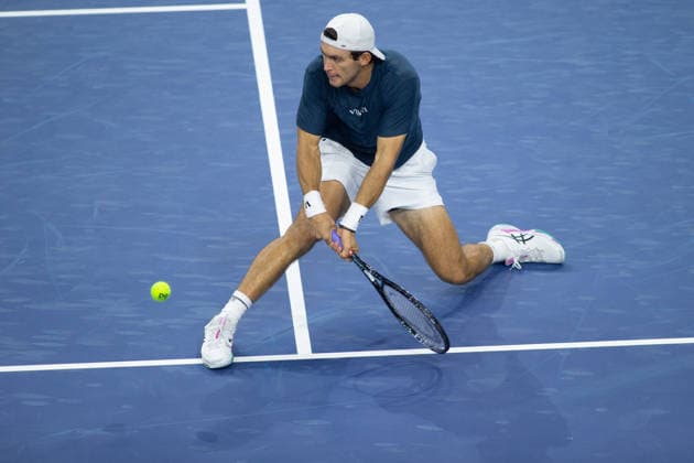 February 8, 2026, Frisco, Texas, USA: TRISTAN BOYER (USA) returns with a forehand during a menÃ¢â‚¬â ¢s singles qualifying match at 2026 Nexo Dallas Open at The Ford Center at The Star in Frisco, Texas. Svadja defeated Boyer, 6:3, 5:7, 6:4. Frisco USA - ZUMAh193 20260208_zsp_h193_010 Copyright: xDanielxMcGregor-Huyerx