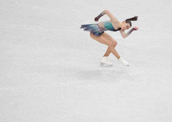 (260208) -- MILAN, Feb. 8, 2026 -- Lara Naki Gutmann of Italy competes during the Figure skating, Eiskunstlauf team event women single skating free skating of the Milan-Cortina 2026 Olympic Winter games, Winterspiele,Spiele, Summer games in Milan, Italy, Feb. 8, 2026. ) (MICO2026)ITALY-MILAN-OLYMPIC WINTER GAMES-FIGURE SKATING TEAM EVENT-WOMEN SINGLE SKATING-FREE SKATING ChengxMin 