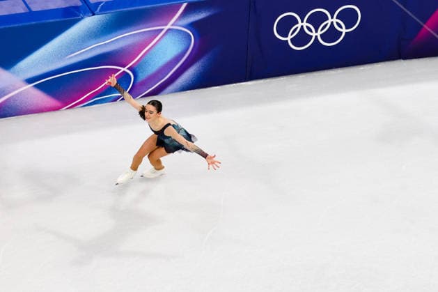 (260208) -- MILAN, Feb. 8, 2026 -- Lara Naki Gutmann of Italy performs during the Figure skating, Eiskunstlauf team event women single skating free skating of the Milan-Cortina 2026 Olympic Winter games, Winterspiele,Spiele, Summer games in Milan, Italy, Feb. 8, 2026. ) (MICO2026)ITALY-MILAN-OLYMPIC WINTER GAMES-FIGURE SKATING TEAM EVENT-WOMEN SINGLE SKATING-FREE SKATING ChenxYichen 