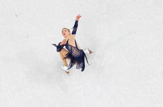 (260208) -- MILAN, Feb. 8, 2026 -- Amber Glenn of the United States competes during the Figure skating, Eiskunstlauf team event women single skating free skating of the Milan-Cortina 2026 Olympic Winter games, Winterspiele,Spiele, Summer games in Milan, Italy, Feb. 8, 2026. ) (MICO2026)ITALY-MILAN-OLYMPIC WINTER GAMES-FIGURE SKATING TEAM EVENT-WOMEN SINGLE SKATING-FREE SKATING ChenxYichen 