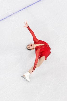 (260208) -- MILAN, Feb. 8, 2026 -- Madeline Schizas of Canada competes during the Figure skating, Eiskunstlauf team event women single skating free skating of the Milan-Cortina 2026 Olympic Winter games, Winterspiele,Spiele, Summer games in Milan, Italy, Feb. 8, 2026. ) (MICO2026)ITALY-MILAN-OLYMPIC WINTER GAMES-FIGURE SKATING TEAM EVENT-WOMEN SINGLE SKATING-FREE SKATING ChenxYichen 