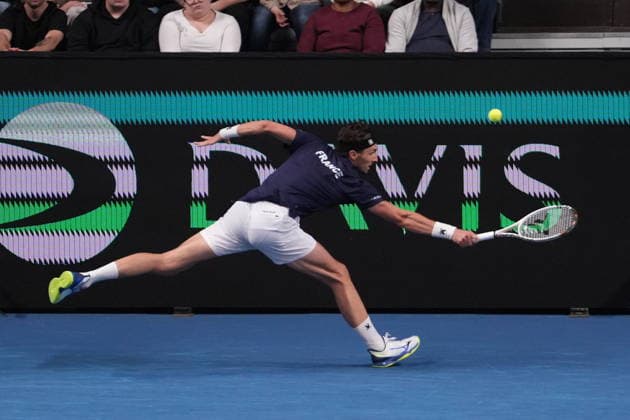 February 8, 2026, Le Portel, Bretagne, France: Arthur Rinderknech of French during the Davis Cup 2026, Qualifiers tennis event on 8 February 2026 at Le Chaudron in Le Portel, France - Photo Le Portel France - ZUMAl193 20260208_zsp_l193_079 Copyright: xLaurentxLairysx