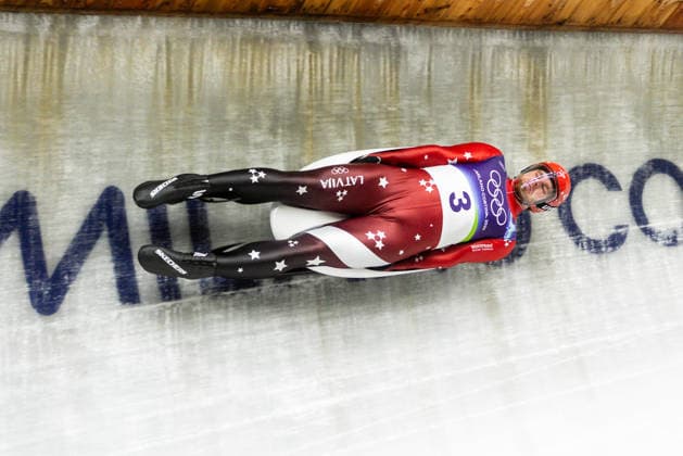 Luge - Milano Cortina 2026 Winter Olympics: Day 2 Kristers Aparjods during Milano Cortina 2026 Winter Olympics Luge Men™s single compettition in Cortina D Ampezzo on February 8, 2026 Cortina D Ampezzo Italy  Copyright: xFotoxOlimpikx originalFilename:jastrzebowski-lugemila260208_npAEp.jpg