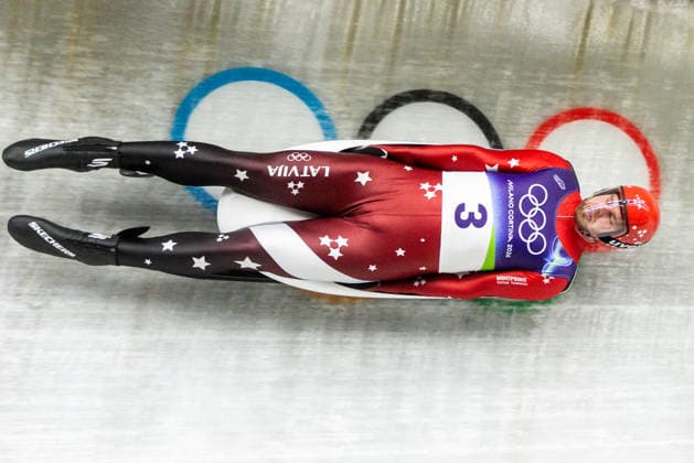 Luge - Milano Cortina 2026 Winter Olympics: Day 2 Kristers Aparjods during Milano Cortina 2026 Winter Olympics Luge Men™s single compettition in Cortina D Ampezzo on February 8, 2026 Cortina D Ampezzo Italy  Copyright: xFotoxOlimpikx originalFilename:jastrzebowski-lugemila260208_npGlp.jpg