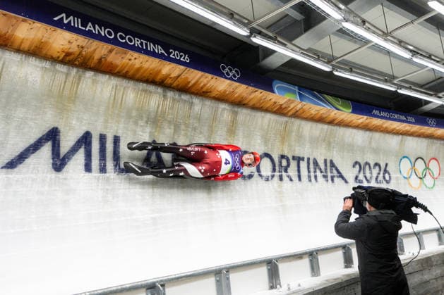 Luge - Milano Cortina 2026 Winter Olympics: Day 2 Gints Berzins during Milano Cortina 2026 Winter Olympics Luge Men™s single compettition in Cortina D Ampezzo on February 8, 2026 Cortina D Ampezzo Italy  Copyright: xFotoxOlimpikx originalFilename:jastrzebowski-lugemila260208_npsg4.jpg