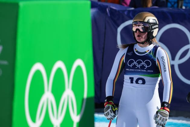 Milano Cortina 2026 - XXV Olympic Winter games, Winterspiele,Spiele, Summer games Cortina D Ampezzo - Italy 8 February,2026 Alpine skiing - Women s Downhill AICHER Emma (GER)  Copyright: xLucianoxMariaxBisi IPAxSportx xipa-agency.netx xx IPA_71155515 IPA_Agency_IPA71155515