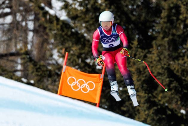 OLYMPICS - Winter Olympic Games, Olympische Spiele, Olympia, OS Milano Cortina 2026 CORTINA D AMPEZZO,ITALY,08.FEB.26 - OLYMPICS, ALPINE SKIING - Winter Olympic Games Milano Cortina 2026, downhill, women. Image shows Ariane Raedler (AUT).  GEPAxpictures xMaticxKlansek