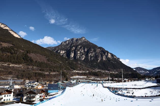 General view, FEBRUARY 8, 2026 - Cross-Country Skiing : Men s Skiathlon during the Milano Cortina 2026 Olympic Winter games, Winterspiele,Spiele, Summer games at Tesero Cross-Country Skiing Stadium in Tesero, Italy. Noxthirdxpartyxsales  aflo_318971408