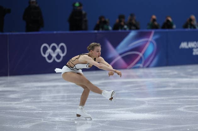 GIOCHI OLIMPICI - Olimpiadi Invernali Milano-Cortina 2026 - Figure skating, Eiskunstlauf Men Single Skating - Free Skating Anastasiia Gubanova (GEO) during the Olympic Winter games, Winterspiele,Spiele, Summer games Milano-Cortina 2026, Figure Skating Team Event on february 08,2026 at Milano Ice Skating Arena in Milan, Italy during the Olympic Winter Games Milano-Cortina 2026, Figure Skating Team Event on february 08,2026 at Milano Ice Skating Arena in Milan, Italy Cortina D Ampezzo Italy  Copyright: xIPAxSport ABACAx