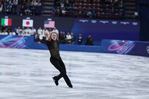 GIOCHI OLIMPICI - Olimpiadi Invernali Milano-Cortina 2026 - Figure skating, Eiskunstlauf Men Single Skating - Free Skating Ilia Malinin (USA) during the Olympic Winter games, Winterspiele,Spiele, Summer games Milano-Cortina 2026, Figure Skating Team Event on february 08,2026 at Milano Ice Skating Arena in Milan, Italy during the Olympic Winter Games Milano-Cortina 2026, Figure Skating Team Event on february 08,2026 at Milano Ice Skating Arena in Milan, Italy Cortina D Ampezzo Italy  Copyright: xIPAxSport ABACAx