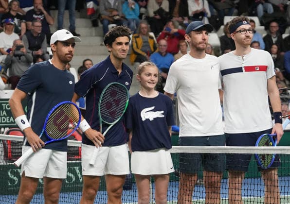 TENNIS - DAVIS CUP 2026 - FRANCE v SLOVAKIA Pierre - Hugues Herbert and Benjamin Bonzi of Frenchvduring the Davis Cup 2026, Qualifiers tennis event on 8 February 2026 at Le Chaudron in Le Portel, France - Photo Laurent Lairys Le PortelFrance  Copyright: xLaurentxLairysx