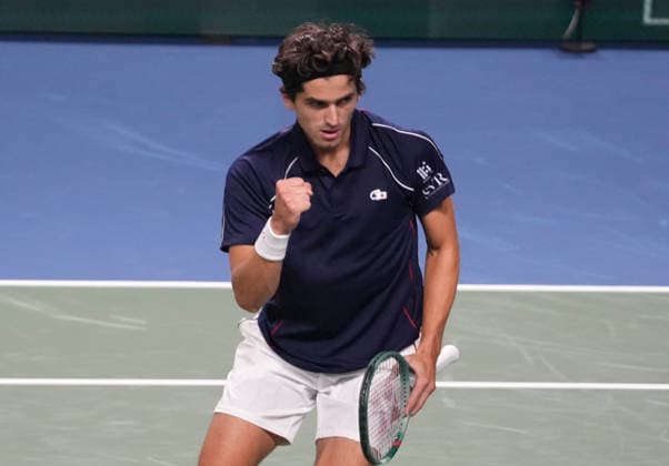 TENNIS - DAVIS CUP 2026 - FRANCE v SLOVAKIA Pierre - Hugues Herbert of French during the Davis Cup 2026, Qualifiers tennis event on 8 February 2026 at Le Chaudron in Le Portel, France - Photo Laurent Lairys Le PortelFrance  Copyright: xLaurentxLairysx